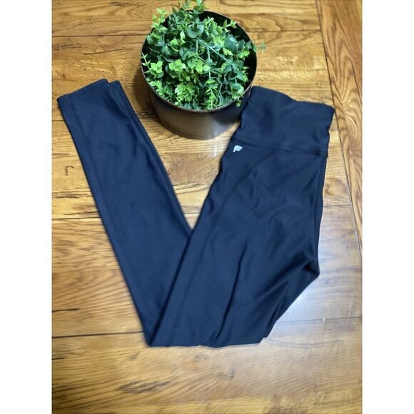 fabletics High Rise Black Full Length Leggings EUC Womens Size M Back Pocket - Picture 6 of 7